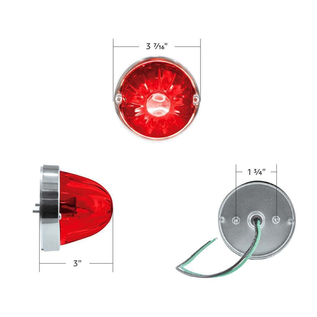 Dual Function Glass Watermelon Flush Mount Kit – Red Led/Lens 8 Dual Function Glass Watermelon Flush Mount Kit – Red LED/Lens