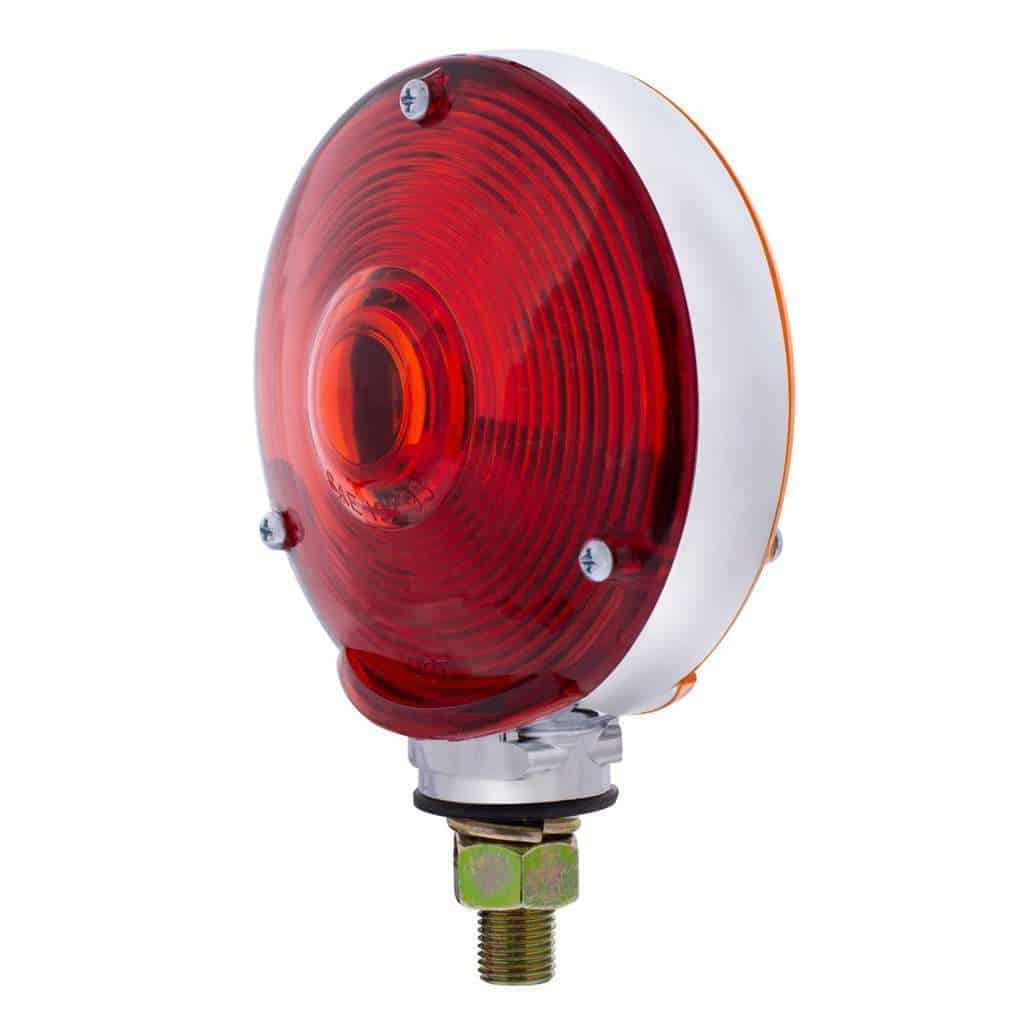 Double Face Turn Signal Light With 1157 Bulb - Amber &Amp; Red Lens 4 Double Face Turn Signal Light With 1157 Bulb - Amber & Red Lens