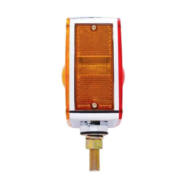 Square Rear Blinker Square Double Face Turn Signal Light With Single Stud - Amber & Red ...