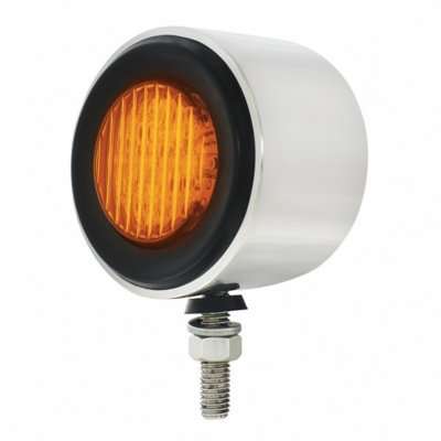 Stainless 2-1/2&Quot; Double Face Light With Led Lights-Amber/Red 6 Stainless 2-1/2" Double Face Light With LED Lights-Amber/Red LED & Lens