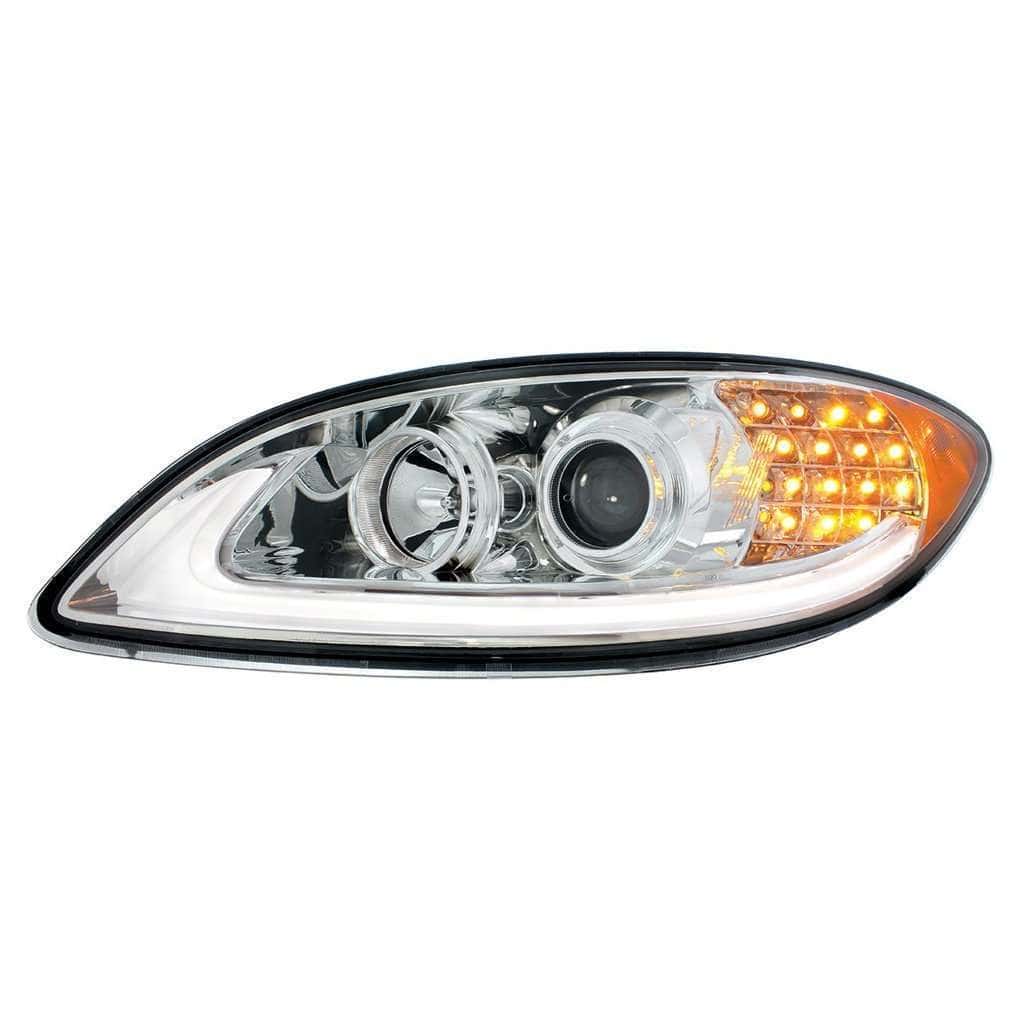 International ProStar Black Projection Headlight w/LED Position Light Bar