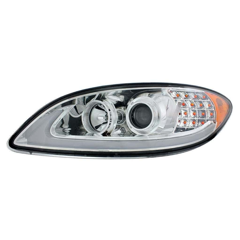 International ProStar Black Projection Headlight w/LED Position Light Bar