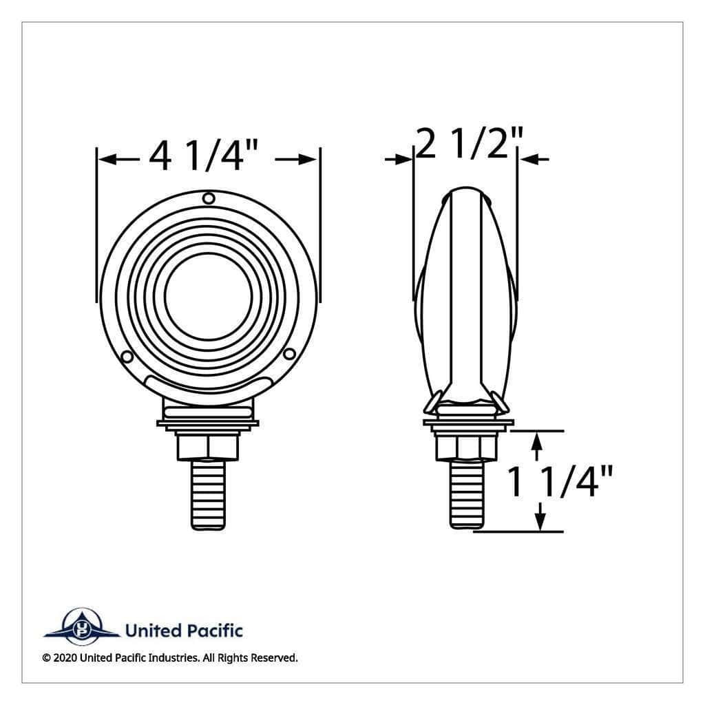 Double Face Turn Signal Light With 1156 Bulb - Amber &Amp; Red Lens 8 Double Face Turn Signal Light With 1156 Bulb - Amber & Red Lens