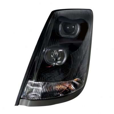 2003–2017 Volvo Vn/Vnl Blackout Projection Headlight W/Led Drl Light Bar 4 2003–2017 Volvo VN/VNL Blackout Projection Headlight w/LED DRL Light Bar