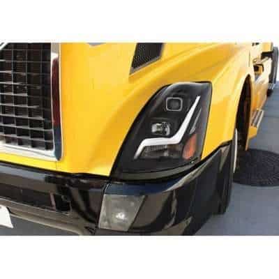 2003–2017 Volvo Vn/Vnl Blackout Projection Headlight W/Led Light Bar 5 2003–2017 Volvo VN/VNL Blackout Projection Headlight w/LED Light Bar
