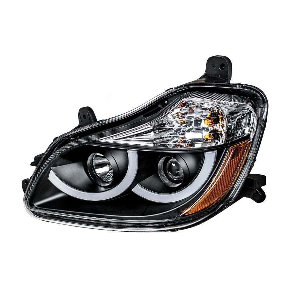 Projection Headlight with LED Position Light (13-21) Kenworth T680-Black