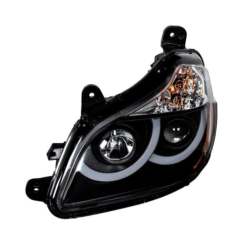Kenworth T680 Projector Headlights W/ Led Position Light (2013–2021) 4 Projection Headlight with LED Position Light (13-21) Kenworth T680-Black