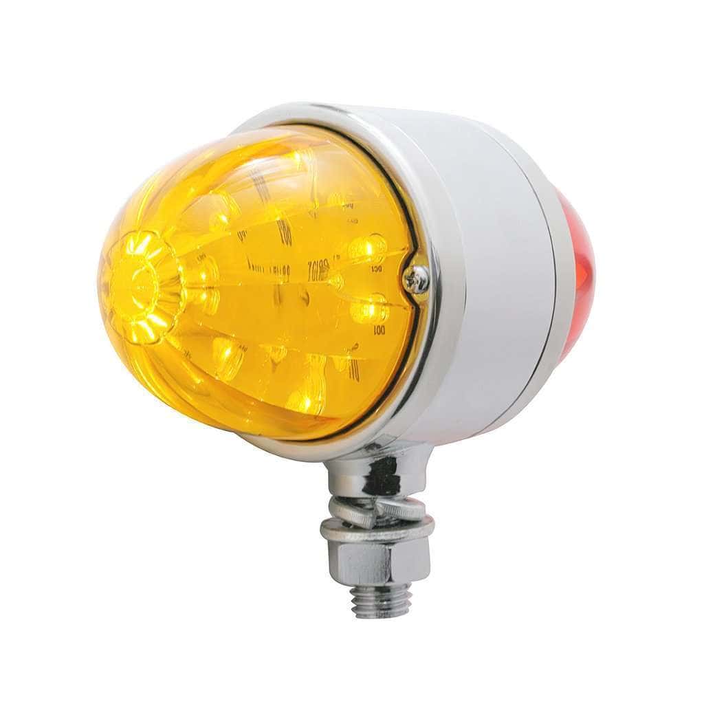 34 LED Watermelon Double Face Light w/Chrome Housing – Amber & Red