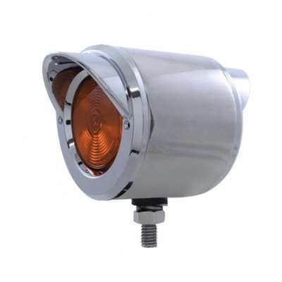 Stainless 2-1/2&Quot; Double Face With Lights - Amber &Amp; Red Lens 3 Stainless 2-1/2" Double Face With Lights - Amber & Red Lens