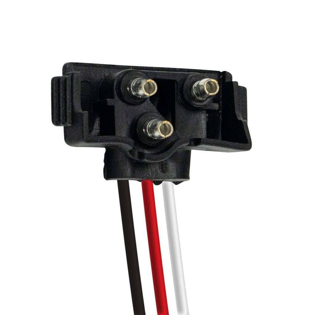 3 Wire Pigtail with 3-Prong Right Angle Plug – 12" Lead