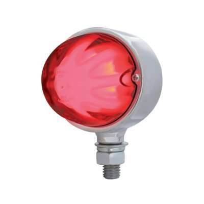 9 LED Dual Function GloLight Single Face Light – Red w/Clear Lens