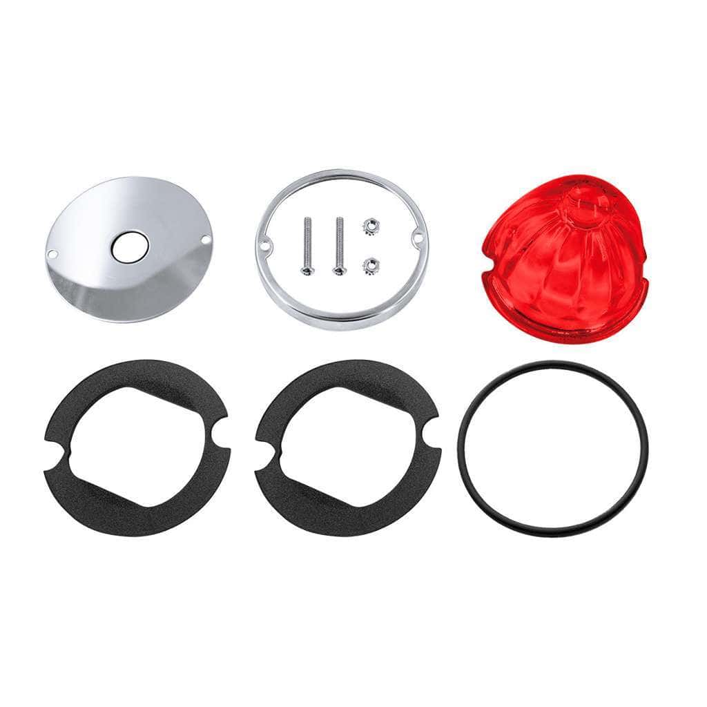 Glass Watermelon Light Kit for 3/4″ Mini Light – Red Lens