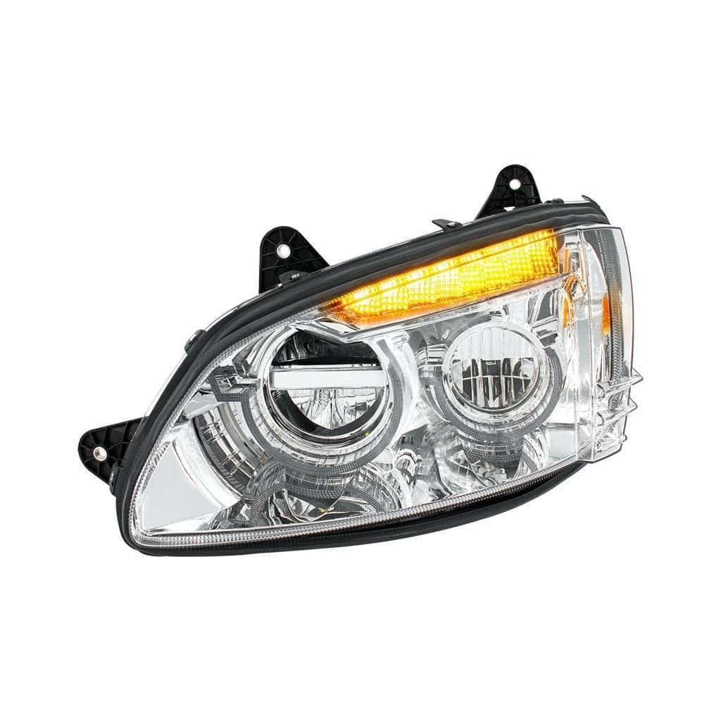 Kenworth T660 Chrome Full Led Headlights (2008–2017) 4 Full LED Headlight for 2008-2017 Kenworth T660-Chrome