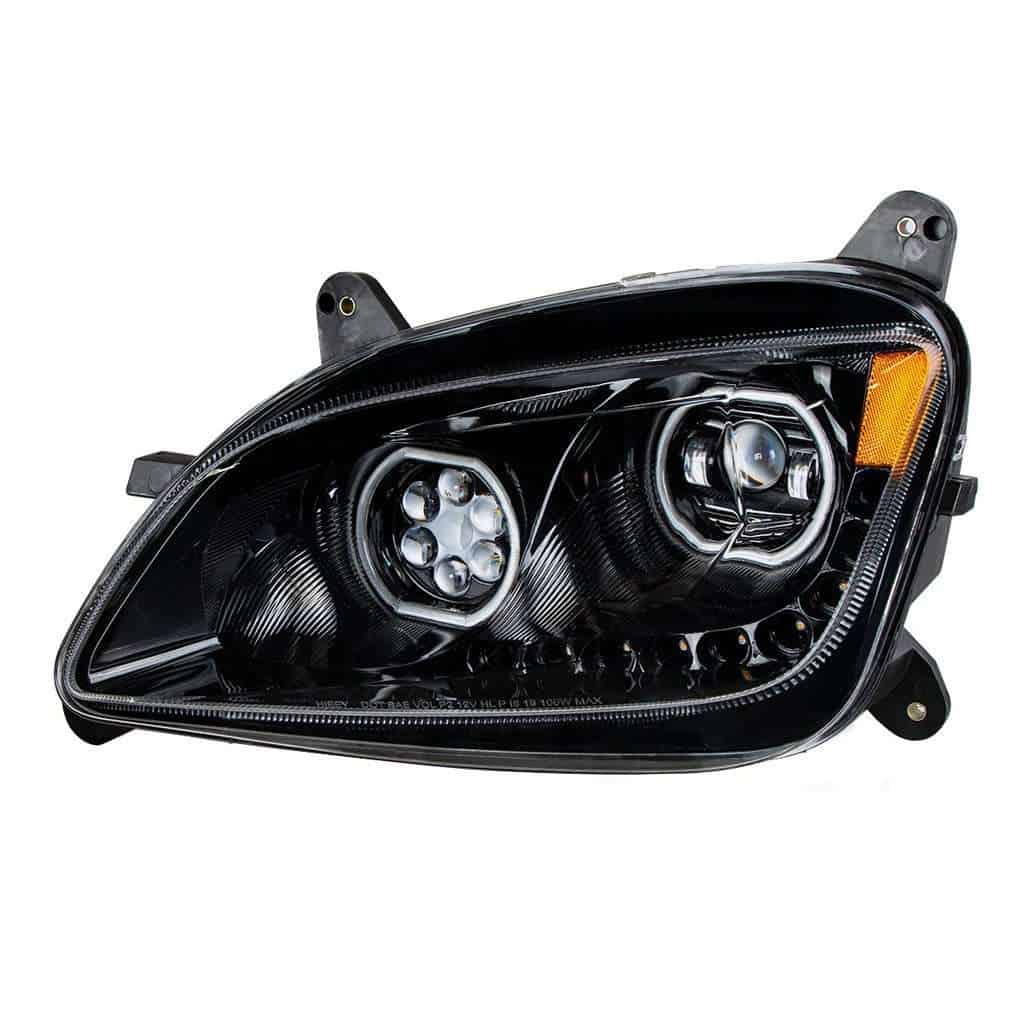 Peterbilt 587 (10-16)/579 (12-21) 10 LED Headlight-Black