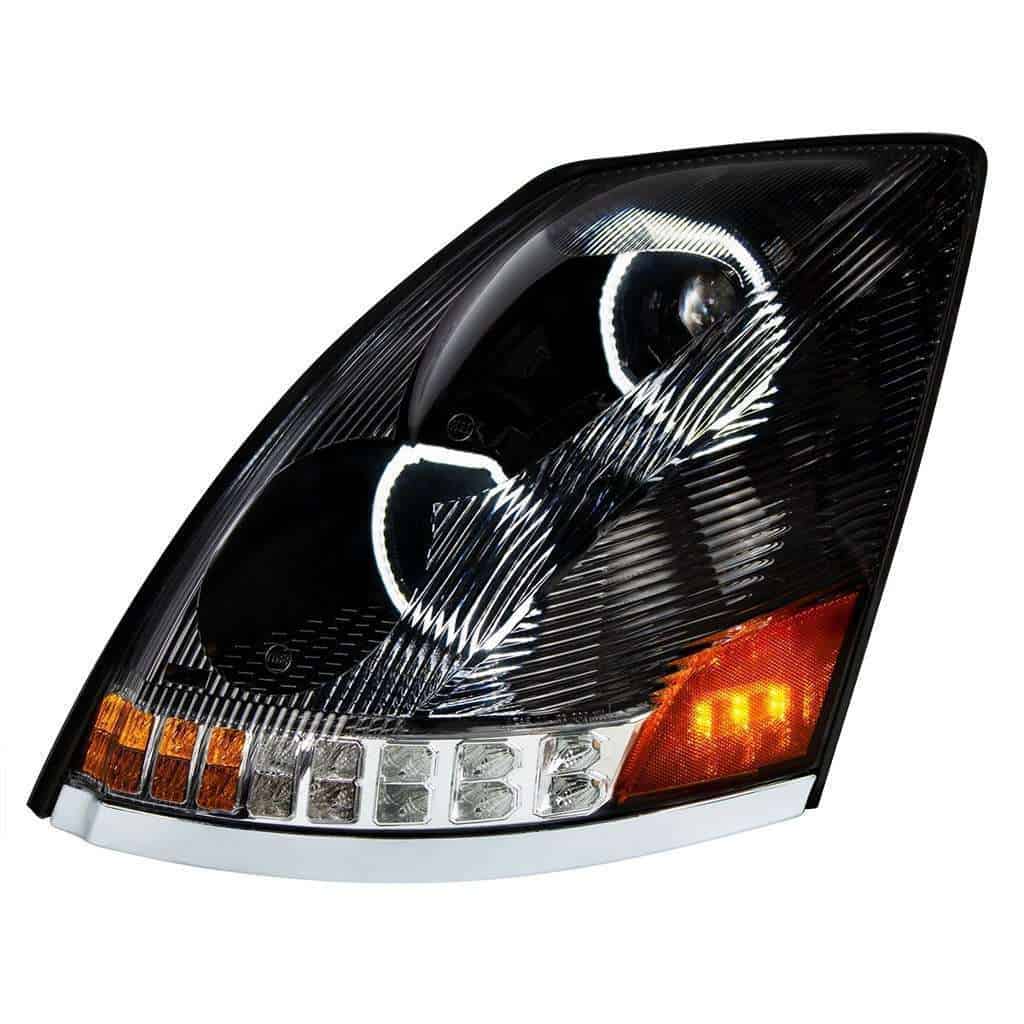 2003–2017 Volvo VN/VNL Black LED Headlight