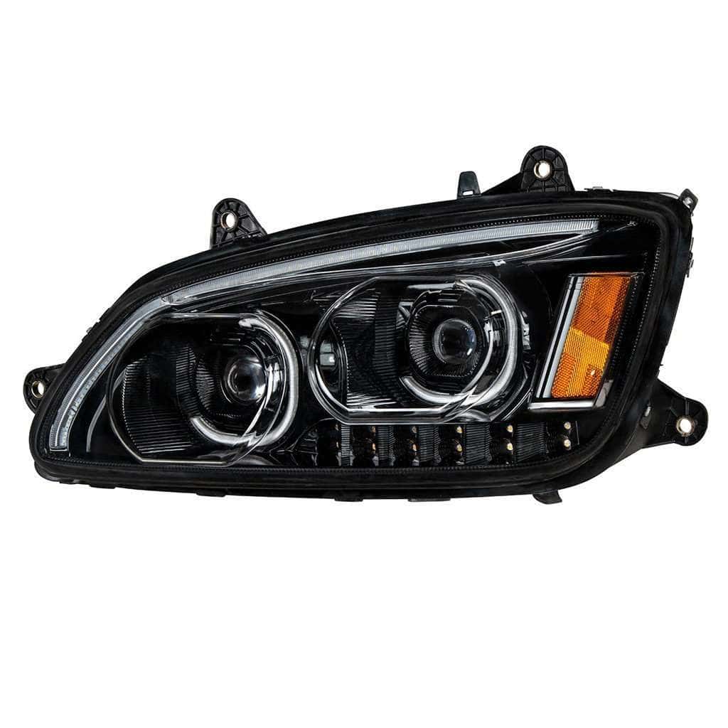 Kenworth T660 LED Headlights (07-17): United Pacific-Black