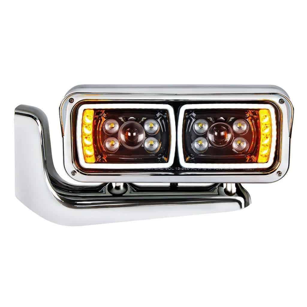 Peterbilt 379 LED Projection Headlight Assembly Blackout