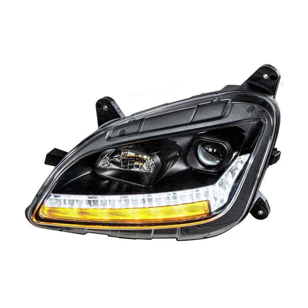 Peterbilt 579 Blackout Projection Headlights With Led Drl &Amp; Sequential Turn Signal 3 Peterbilt 579 Projection Headlight with LED Sequential Turn & DRL (12-21)-Black