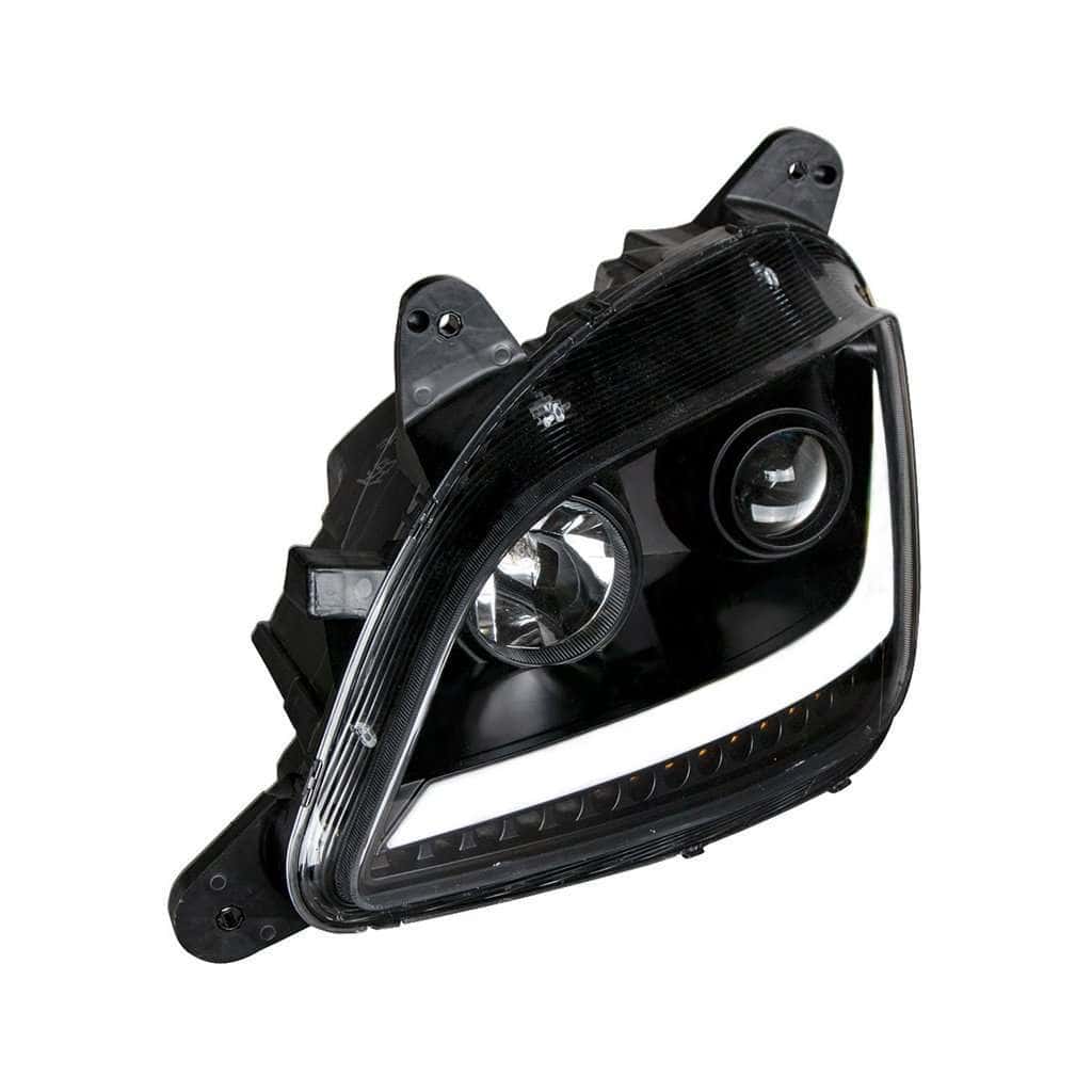 Peterbilt 579 Black Projection Headlights With Led Position &Amp; Signal 5 Peterbilt 579 Projection Headlight w LED Position Light/Signal (12-21)-Black