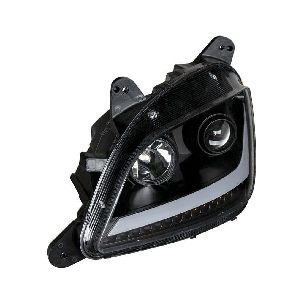Peterbilt 579 Black Projection Headlights With Led Position &Amp; Signal 6 Peterbilt 579 Projection Headlight w LED Position Light/Signal (12-21)-Black
