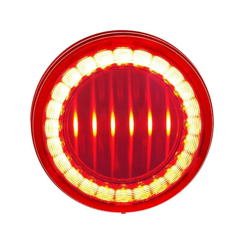 30 LED 4" Round Lumos Light I-Series (Stop/Turn/Tail)-Red LED/Red Lens