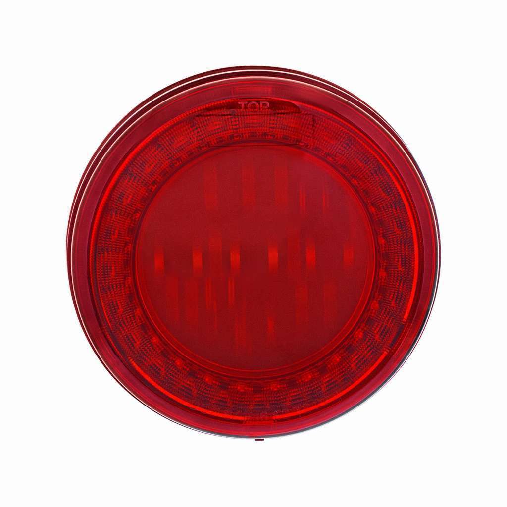30 LED 4" Round Lumos Light I-Series (Stop/Turn/Tail)-Red LED/Red Lens