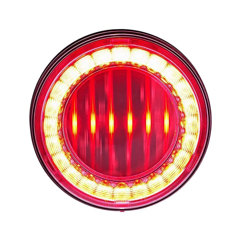30 LED 4" Round Lumos Light I-Series (Stop/Turn/Tail)-Red LED/Clear Lens