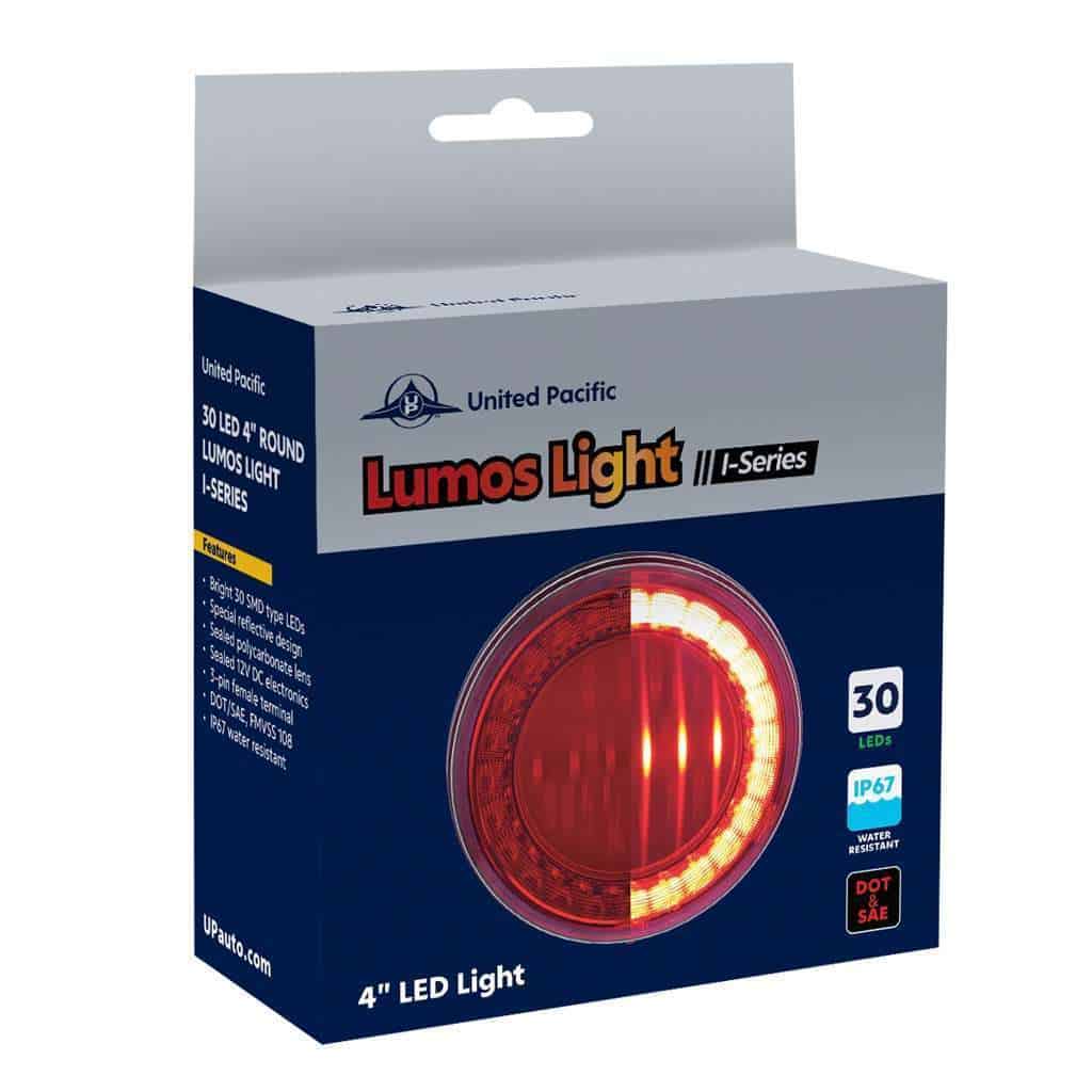 30 Led 4&Quot; Round Lumos Light I-Series (Stop/Turn/Tail)-Red Led/Clear Lens 8 30 LED 4" Round Lumos Light I-Series (Stop/Turn/Tail)-Red LED/Clear Lens