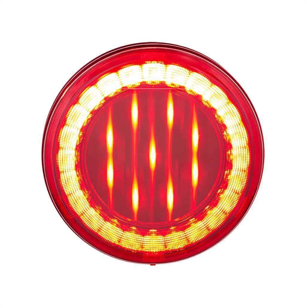 33 LED 4" Round Lumos Light X-Series (Stop/Turn/Tail)-Red LED/Red Lens
