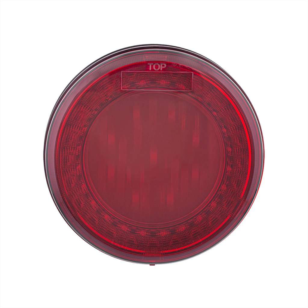 33 LED 4" Round Lumos Light X-Series (Stop/Turn/Tail)-Red LED/Red Lens