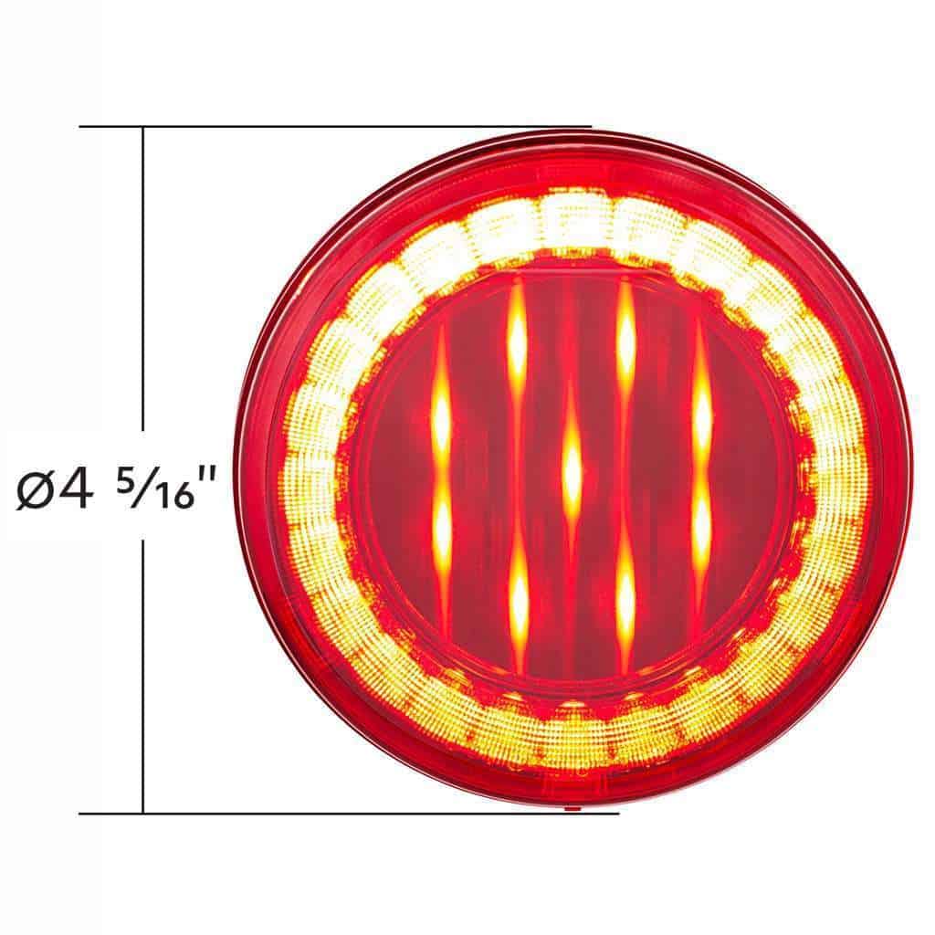 33 Led 4&Quot; Round Lumos Light X-Series (Stop/Turn/Tail)-Red Led/Red Lens 6 33 LED 4" Round Lumos Light X-Series (Stop/Turn/Tail)-Red LED/Red Lens