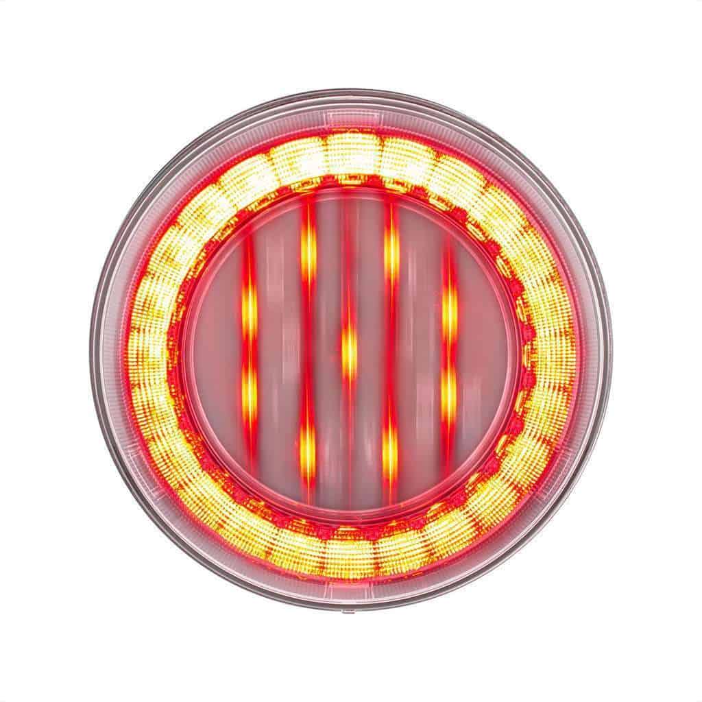 33 LED 4" Round Lumos Light X-Series (Stop/Turn/Tail)-Red LED/Clear Lens