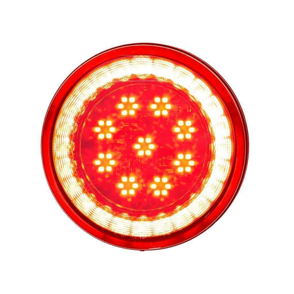 33 LED 4" Round Lumos Light S-Series (Stop/Turn/Tail)-Red LED/Red Lens
