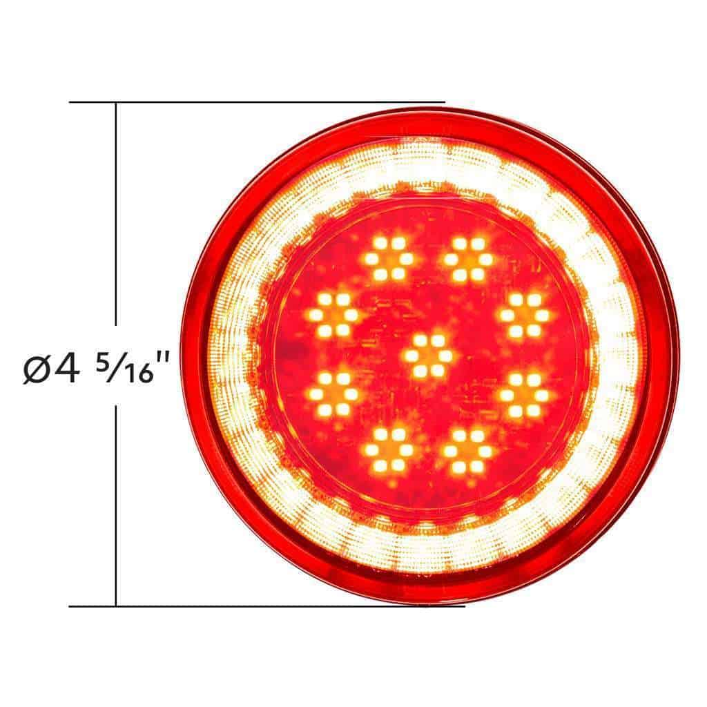 33 Led 4&Quot; Round Lumos Light S-Series (Stop/Turn/Tail)-Red Led/Red Lens 6 33 LED 4" Round Lumos Light S-Series (Stop/Turn/Tail)-Red LED/Red Lens