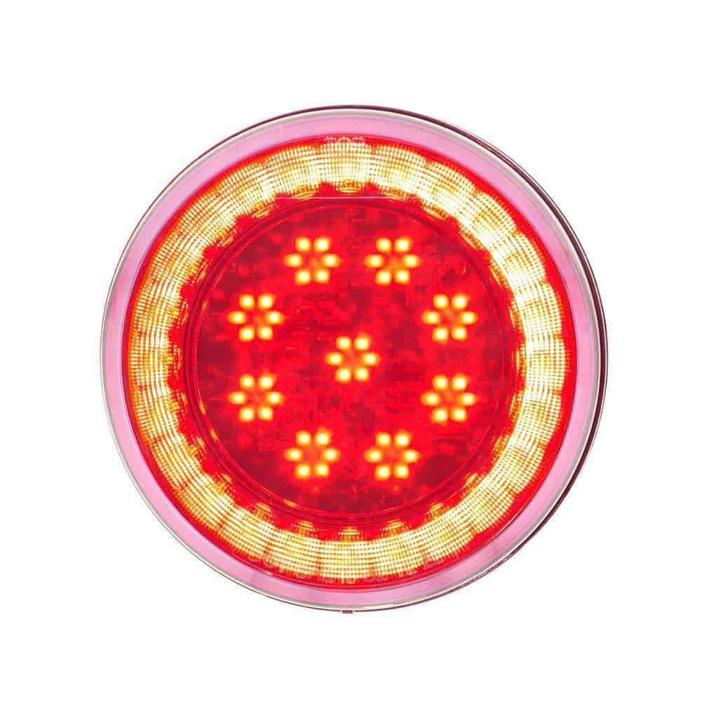 33 LED 4" Round Lumos Light S-Series (Stop/Turn/Tail)-Red LED/Clear Lens