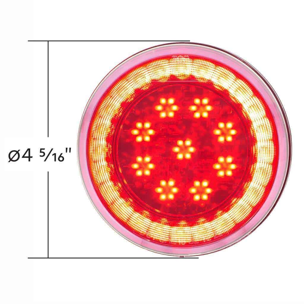 33 Led 4&Quot; Round Lumos Light S-Series (Stop/Turn/Tail)-Red Led/Clear Lens 6 33 LED 4" Round Lumos Light S-Series (Stop/Turn/Tail)-Red LED/Clear Lens