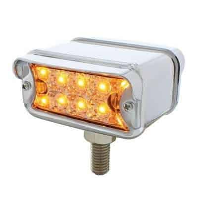 20 LED Dual Function Reflector Double Face Light Amber/Red LED-T-Mount-Clear Lens