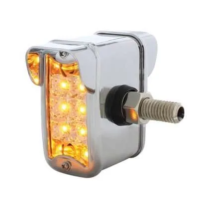 10 LED Dual Function Reflector Double Face Light w/ Visor - Vertical Side Mount