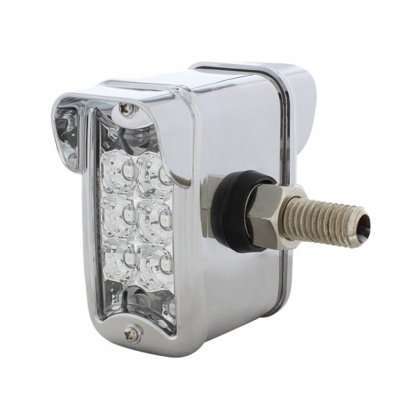 10 LED Dual Function Reflector Double Face Light w/ Visor - Vertical Side Mount