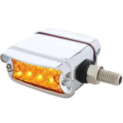 20 LED Dual Function Reflector Double Face Light Amber/Red LED-Horizontal Mount-Amber Lens