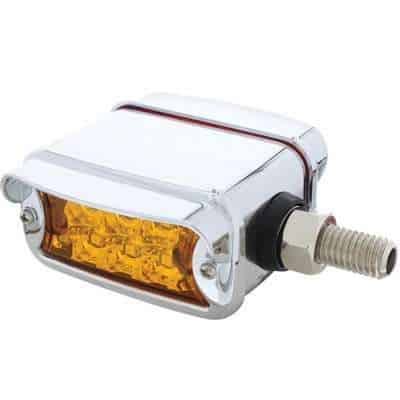 20 LED Dual Function Reflector Double Face Light Amber/Red LED-Horizontal Mount-Amber Lens