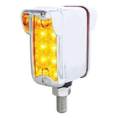 10 Led Dual Function Reflector Double Face Light W/ Visor-Amber/Red Led-Vertical Straight Mount 3 10 LED Dual Function Reflector Double Face Light w/ Visor - Vertical Straight Mount