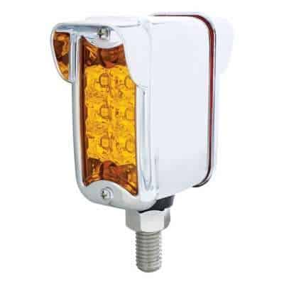 10 Led Dual Function Reflector Double Face Light W/ Visor-Amber/Red Led-Vertical Straight Mount 4 10 LED Dual Function Reflector Double Face Light w/ Visor - Vertical Straight Mount