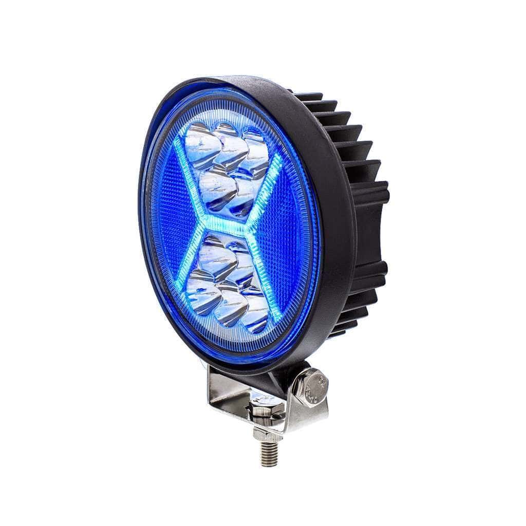 4.5&Quot; 24 High Power Led Work Light With &Quot;X&Quot; Blue Light Guide 3 4.5" 24 High Power LED Work Light With "X" Blue Light Guide
