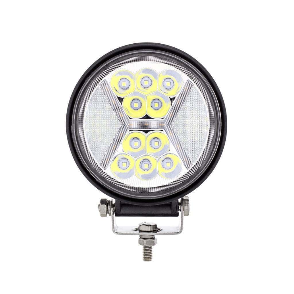 4.5" 24 High Power LED Work Light With "X" Red Light Guide
