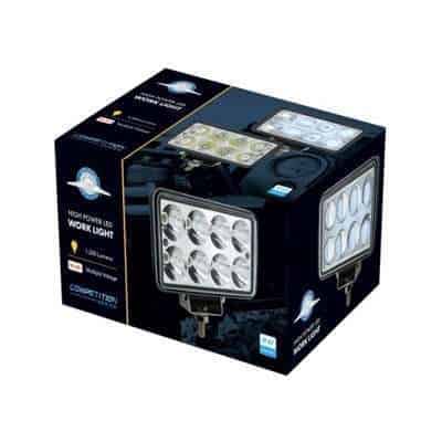 8 High Power Led Rectangular Work Light With Chrome Reflector 4 8 High Power LED Rectangular Work Light With Chrome Reflector