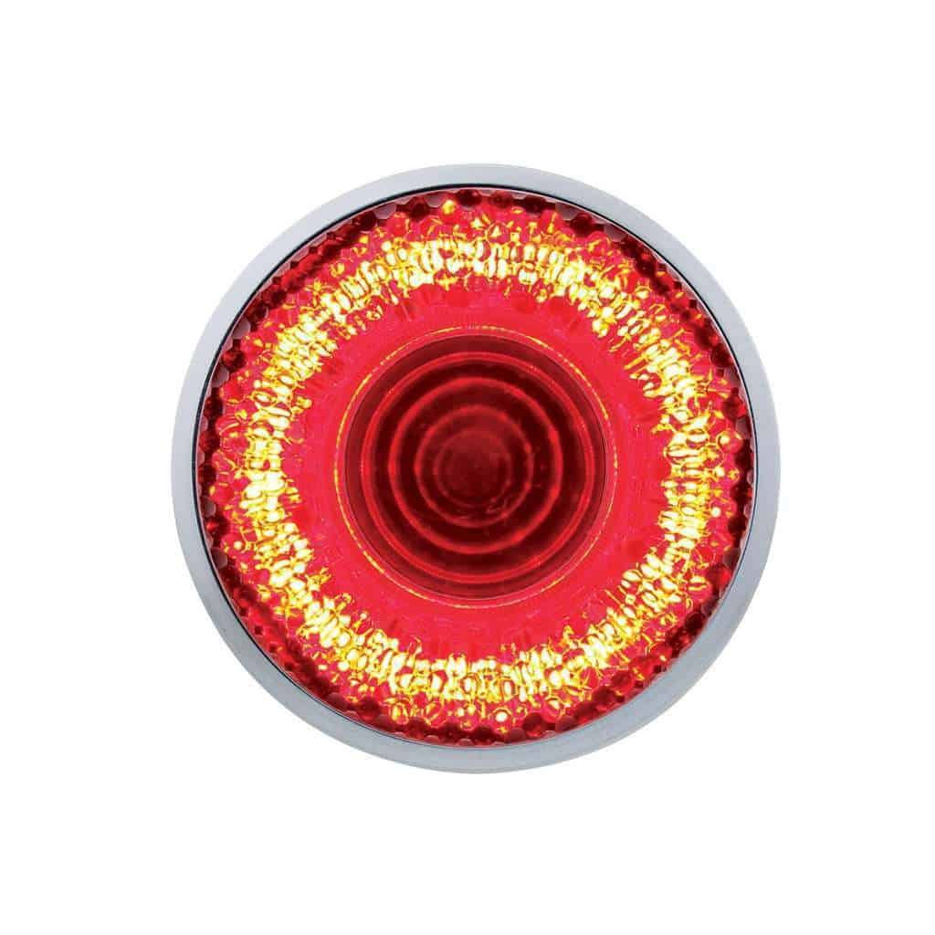 9 LED 2" Round Mirage Light (Clearance/Marker) - Red LED/Clear Lens