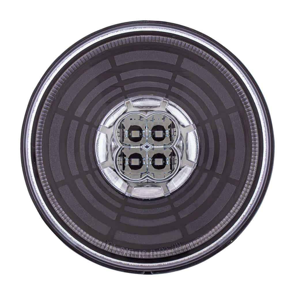 13 LED 4" Round Abyss Light (Turn Signal) - Amber LED/Clear Lens