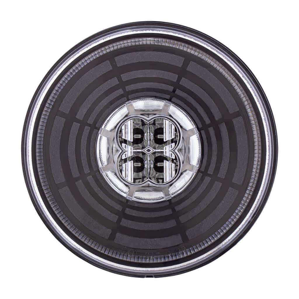 13 LED 4" Round Abyss Light (Back-Up) - White LED/Clear Lens