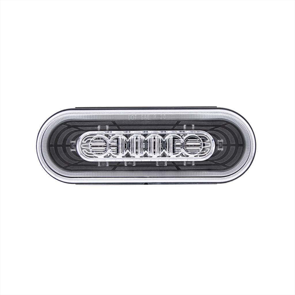 22 LED 6" Oval Abyss Light (Back-Up) - White LED/Clear Lens